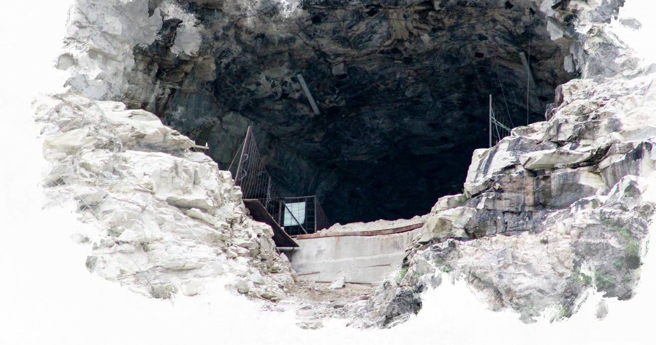 Ingresso della galleria mineraria di Kreas